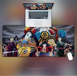 Stor musematte One Piece Non Slip Gummi Base Gaming Anime musematte for datamaskinen hjemmekontor Lang mus matte Playmat Gamemat