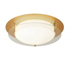 Searchlight Lighting Integreret LED 1 Light Semi Flush Guld, Hvid IP44