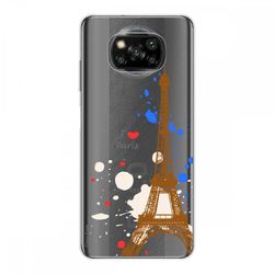 Crazy Kase Hull For Xiaomi Poco X3 Nfc I Silikone Fleksibel 1 Mm, Paris Eiffeltårnet