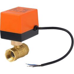 AC 220V 2 tapa 3 johdin sähköinen palloventtiili messinki sähköinen palloventtiili sähköventtiili N4 - G1/2 DN15