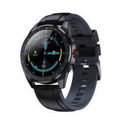Sn88 Smartwatch Full Circle Full Touch Puls Opkald Påmindelse Step Meter Ip68 Vandtæt Bluetooth armbånd Sort og grå