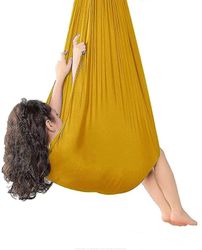 Sisäterapia swing lapsille, pehmeä riippumatto keinu erityistarpeilla Kultaa 39*110 inch