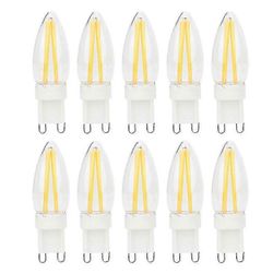 10kpl G9 himmennettävä pitkä hehkulanka BiPin LED-lamppu kodin auton valaistukseen 3W AC220V g20241407111 tyyli5344