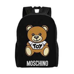 Moschino Monipuolinen Reppu Pestävä rento tyyli Koulun opiskelijareppu Trendikäs Oxford Kangas Tietokonelaukku Unisex-hjka3103