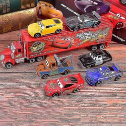 7kpl Salama Mcqueen Jackson Storm Mack Setä Kuorma-auto Diecast Metalli automalli