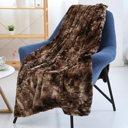 Furman Chic Shaggy Soft Plys Plaid Kaffe 130X160cm