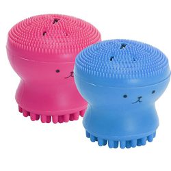 Ansigtsrenser børste silikone blæksprutte ansigtsrensere værktøjer dyb rengøringsbørste massager instrument rengøringsmidler Lilla