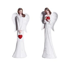 Yunshu Love Angel Ornaments, Home Figur Statuer, Harpiks Håndværk, 2pcs L