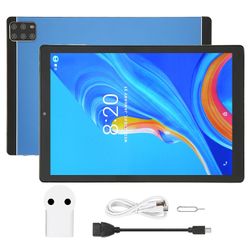 10.1 tommer tablet til Android 12.0 5g Wifi 6gb 128GB Front 2mp Bageste 5mp 10 Core CPU IPS-skærm Tablet PC 100240v EU-stik Orange