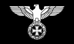 Saksan lippu Saksan valtakunta Wehrmacht Saksa saapuu kotimaahani Kaksoisommeltu lippu Elävä väri haalistumisen esto 1 30x45cm