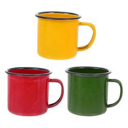 3kpl retrotyylisiä emalikuppeja värilliset pienet kupit monitoimiset vesikupit lasten vesimukit Kuten 6.5X6CM