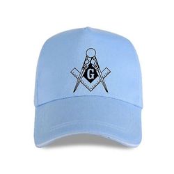Bricks Masons Kompas &kvadrat g frimurerisk baseball cap - (8 farver) P-skyblue