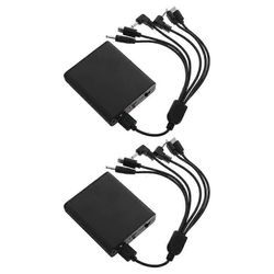 2kpl Safe Box Backup Battery Box Ulkoinen virtalähde Helppo vaihto hätävirtalähde kotitoimiston myymälän tallelokeroon Musta 31.50X6.50X2.40CM