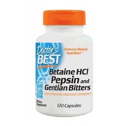 Doctor's Best Lääkärit Paras Betaine HCL Pepsin & Gentian Bitters, 120 Lippiksen (pakkaus 1)