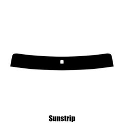 Window-Tint Sun Strip for Mitsubishi Outlander - 2012 og nyere pre-cut sunstrip 5% limo sort