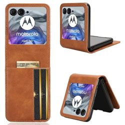 Motorola Razr 50 5G lompakkokotelo iskunkestävä nahkainen puhelimen kuori Monivärinen Style B