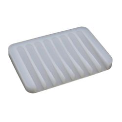 Zch Tøm silikone sæbe opvaskemiddelholder Brusesvamp holder Translucent
