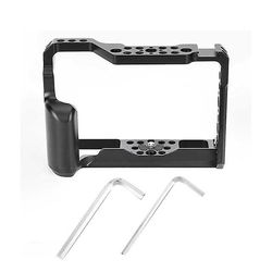 mickcara Kamerahäkki Fuji X-T2 / X-T3 -kameratelineelle, jossa on Na-kiskokahvan kädensija mikrofonin LED-näytölle 1/4 3/8 ruuvilla