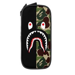 Bape Shark Camo suurikapasiteettinen penaali, suuri säilytyskynäpussi kynäkotelolaukku vetoketjulla, penaali koulukorkeakoulun opiskelijoiden toimi...