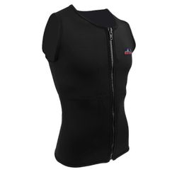 Miesten sukellus ja surffaus 2mm musta neopreenimärkäpuku vetoketjulla edessä - XXL