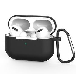 Mikasa Gælder for Airpods Pro Beskyttelsesdæksel, silikone spænde, ny Apple 3. generation Bluetooth headset Mysterious Black