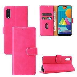 Etui til Samsung Galaxy A02 / M02 Cover Premium læder med kortholder Flip Folio magnetisk etui Etui Coque - sort Pink