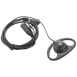 2 Pin Advanced D Shape Clip-ear Ptt Headset Earpiece Mic For Motorola 2 Way Radios Gp88s Gp300 Gp68 svart