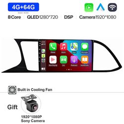 Bicaco Android 13 GPS-navigation Lhd bilradio til sæde Leon 3 2012 - 2020 4g Wifi DSP Bt Carplay multimedieafspiller Stero lydsystem 4G-64G KAMERA