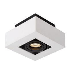 Italux Lighting Italux Casemiro - Moderne overflademonteret hvid, sort 1 lys, GU10