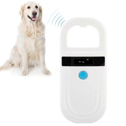 Mikrosirun lukija, ladattava lemmikkieläinten RFID EMID mikrosirunlukija skanneri 134.2kHz 125kHz 15 numeroa Tuki koirille Kissat Siat Eläin 6.14 M...