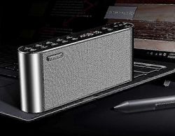 Kannettava Bluetooth-kaiutin langaton stereobassopylvästuki Fm Radio Aux Usb harmaa