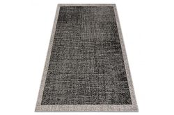 RugsX TÆPPE SIZAL FLOORLUX 20401 Ramme sort / sølv grå 240x330 cm