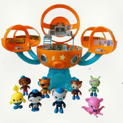 Octonauts Octopod Castle -seikkailusetti 8 kpl toimintahahmoilla - sisältää lapsille merirokot, peson, kwazii, dashin ja Tweak Fastin