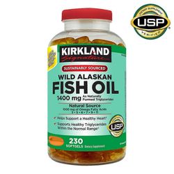 Kirkland Signature Alaskan Wild Fish Oil pehmeät geelit, 230 ea