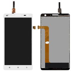 JVY LCD-skærm og digitizer fuld samling til Lenovo S856 (hvid)