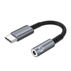 USB-C til 3,5 mm adapter til hovedtelefoner Grey