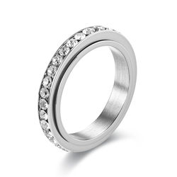 Roterbar antistressring Silver 16.5 mm