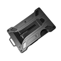 Kortholder med RFID-beskyttelse, klips og plass til 6 kort Black