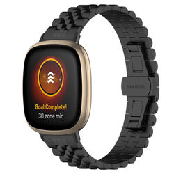 Klokkerem i rustfritt stål Black Fitbit Versa 3 / 4 / 5
