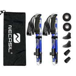 Ultralette turstaver 5 seksjoner 1 par Blue