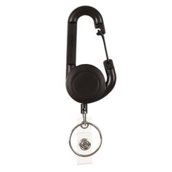 Uttrekkbar nøkkelring Black