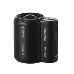 Uppladdningsbar fläkt med 3 hastigheter och bältesklämma Black