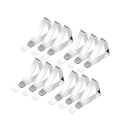 Bordduksklemmer Rustfritt Stål Silver 12-pack