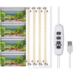 Växtbelysning odlingsljus för inomhusväxter, med fullt spektrum och timer