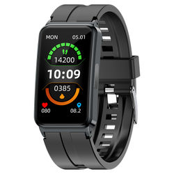 Smartwatch med EKG/HRV-puls, sportstilstande Black
