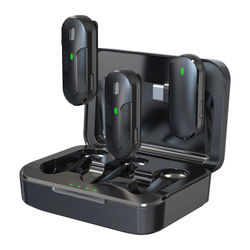 Trådløs lavaliermikrofon, clip-on mikrofon til optagelse, TikTok, Live Stream