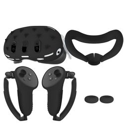 Meta Quest 3-tilbehør, kontrollergrepsdeksel, ansiktsdeksel Black