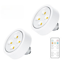 Oppladbare batteridrevne E27-lyspærer med fjernkontroll White