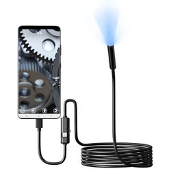 Tarkastuskamera, 5,5 mm linssi, korkea resoluutio, LED, IP67 10 m