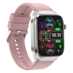 Smart ur med EKG, puls, blodtryk, søvn, skridttæller Pink